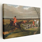 Vintage Hunting Scene Art - Equestrian and Hounds Canvas