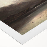 Vintage Mountain Landscape Art - Tranquil Lake with Sheep Canvas