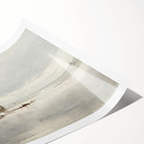 Vintage Riverside Landscape Art - Calm River with Boats Canvas