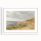 Vintage Coastal Landscape Art - Tranquil Seaside with Boats Canvas