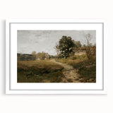 Vintage Countryside Landscape Art - Quiet Cottage and Path Canvas