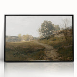 Vintage Countryside Landscape Art - Quiet Cottage and Path Canvas