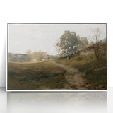 Vintage Countryside Landscape Art - Quiet Cottage and Path Canvas