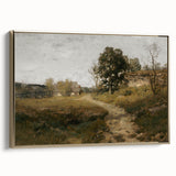 Vintage Countryside Landscape Art - Quiet Cottage and Path Canvas