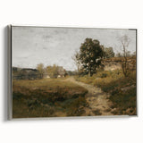 Vintage Countryside Landscape Art - Quiet Cottage and Path Canvas