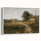 Vintage Countryside Landscape Art - Quiet Cottage and Path Canvas
