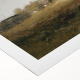Vintage Countryside Landscape Art - Quiet Cottage and Path Canvas