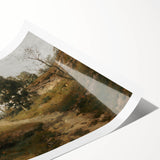 Vintage Countryside Landscape Art - Quiet Cottage and Path Canvas