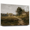 Vintage Countryside Landscape Art - Quiet Cottage and Path Canvas