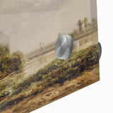 Vintage Riverside Art - Tranquil Ducks and Boat Canvas