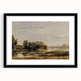 Vintage Riverside Art - Tranquil Ducks and Boat Canvas