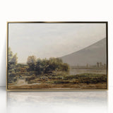 Vintage Riverside Art - Tranquil Ducks and Boat Canvas