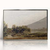 Vintage Riverside Art - Tranquil Ducks and Boat Canvas