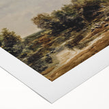 Vintage Riverside Art - Tranquil Ducks and Boat Canvas