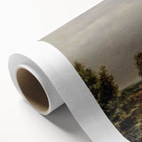 Vintage Riverside Art - Tranquil Ducks and Boat Canvas