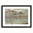 Vintage Seascape Art - Stormy Ocean with Ships Canvas