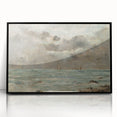 Vintage Seascape Art - Stormy Ocean with Ships Canvas