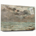 Vintage Seascape Art - Stormy Ocean with Ships Canvas