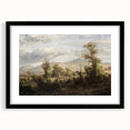 Vintage Rural Landscape Art - Tranquil Bridge and Trees Canvas