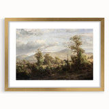 Vintage Rural Landscape Art - Tranquil Bridge and Trees Canvas