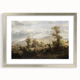 Vintage Rural Landscape Art - Tranquil Bridge and Trees Canvas