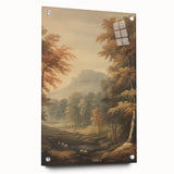 Vintage Autumn Forest Art – Classic Mountain Landscape Print