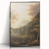 Vintage Autumn Forest Art – Classic Mountain Landscape Print