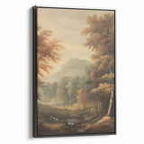 Vintage Autumn Forest Art – Classic Mountain Landscape Print