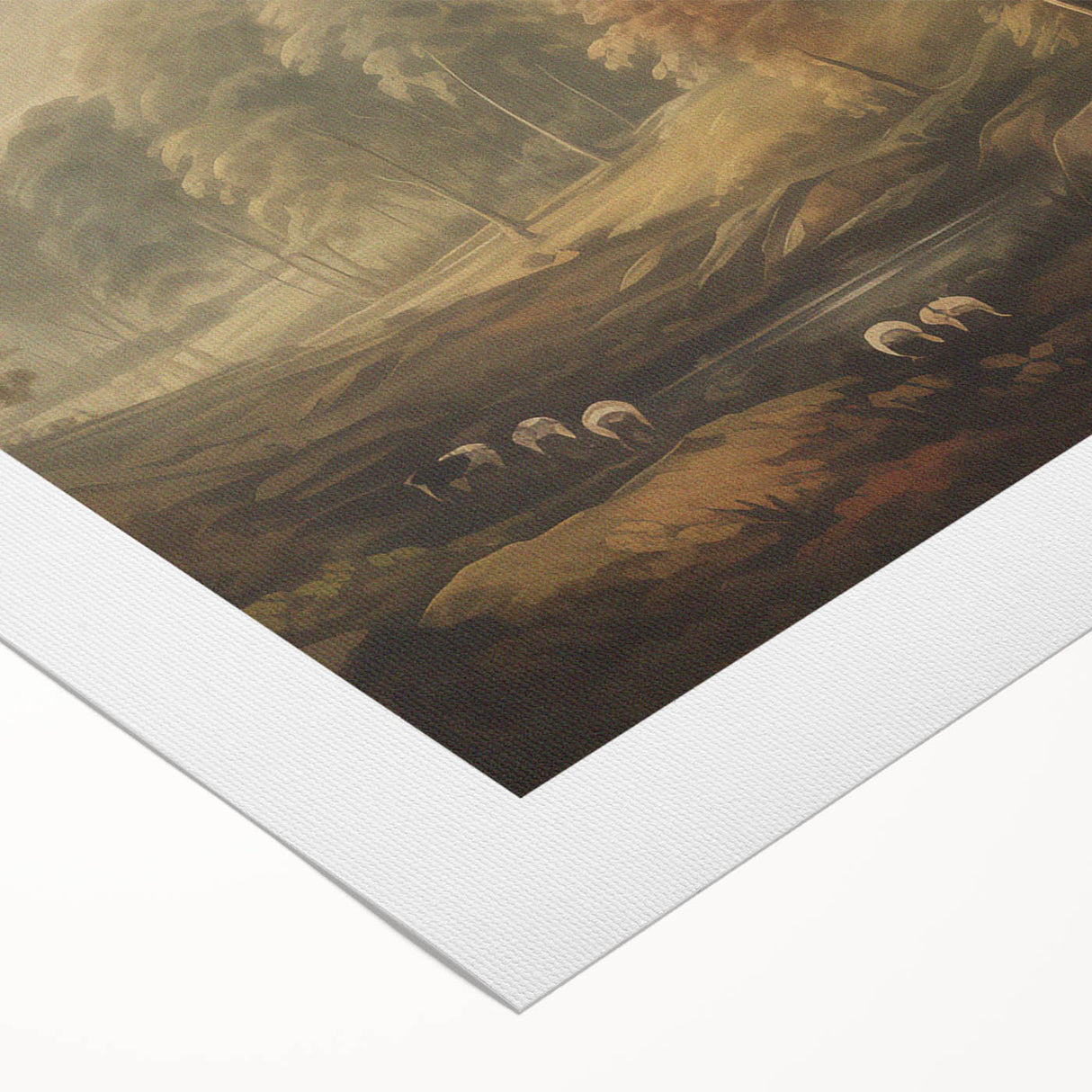 Vintage Autumn Forest Art – Classic Mountain Landscape Print