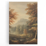 Vintage Autumn Forest Art – Classic Mountain Landscape Print