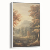 Vintage Autumn Forest Art – Classic Mountain Landscape Print