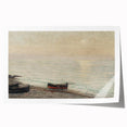Vintage Seascape Art - Peaceful Boats and Moonlit Ocean Canvas