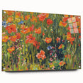 Vintage Floral Art - Bright Poppy Field Canvas Print