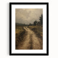 Vintage Country Road – Rustic Landscape Wall Art Print