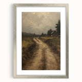 Vintage Country Road – Rustic Landscape Wall Art Print