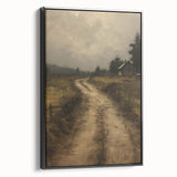 Vintage Country Road – Rustic Landscape Wall Art Print