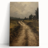 Vintage Country Road – Rustic Landscape Wall Art Print