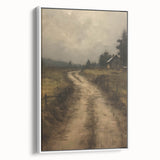 Vintage Country Road – Rustic Landscape Wall Art Print