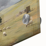 Vintage Pastoral Art - Sheep Grazing on Countryside Canvas