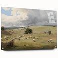 Vintage Pastoral Art - Sheep Grazing on Countryside Canvas