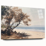 Vintage Landscape Art – Serene Coastal Scenery on Canvas