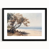 Vintage Landscape Art – Serene Coastal Scenery on Canvas
