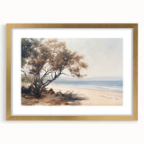 Vintage Landscape Art – Serene Coastal Scenery on Canvas