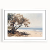 Vintage Landscape Art – Serene Coastal Scenery on Canvas