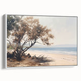 Vintage Landscape Art – Serene Coastal Scenery on Canvas