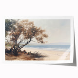 Vintage Landscape Art – Serene Coastal Scenery on Canvas
