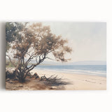Vintage Landscape Art – Serene Coastal Scenery on Canvas
