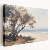 Vintage Landscape Art – Serene Coastal Scenery on Canvas