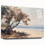 Vintage Landscape Art – Serene Coastal Scenery on Canvas