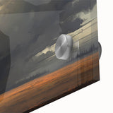 Vintage Landscape Art – Dramatic Skies Over a Golden Plain